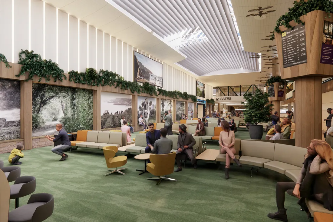 Ports of Jersey Airport Lounge — completed workspace
